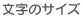 文字サイズ